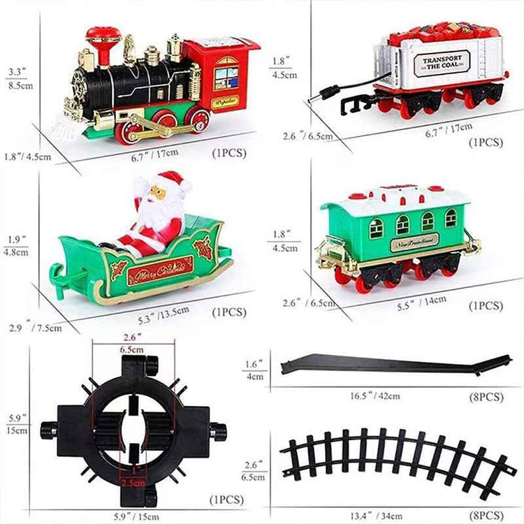 Christmas Train and Tree Set with Music Santa Gift for Kids - NOVA TRENZ