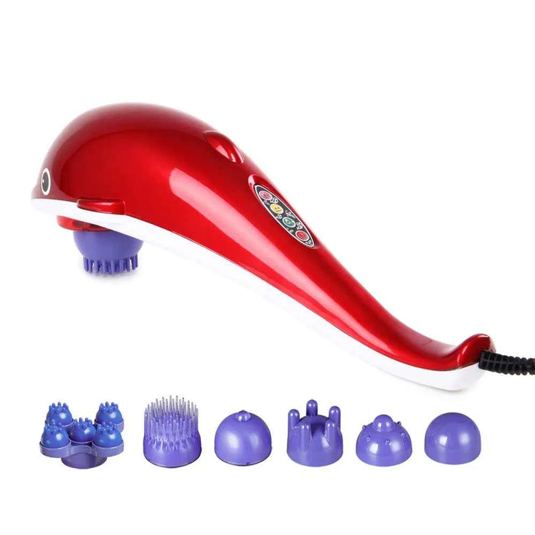 KLASVSA Electric Dolphin Shiatsu Massager for Full Body Pain Relief - Hammer Shoulder and Lumbar Acupressure Vibrator - NOVA TRENZ