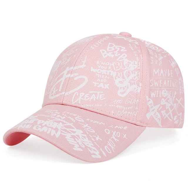 Fashion Graffiti Baseball Cap Adjustable Snapback Hat for Men and Women - Hip Hop Visor Spring Cotton Cap - NOVA TRENZ