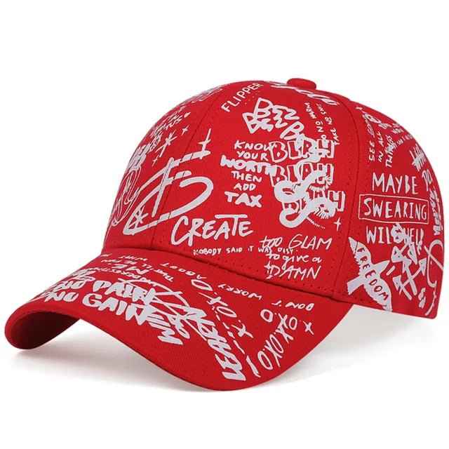 Fashion Graffiti Baseball Cap Adjustable Snapback Hat for Men and Women - Hip Hop Visor Spring Cotton Cap - NOVA TRENZ