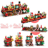 Christmas Countdown Train Toy Set - Building Blocks Countdown Calendar Santa Train for Kids - NOVA TRENZ