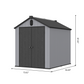 XWT012 Plastic Storage Shed for Garden 6x8ft - Backyard Tool Storage Solution - NOVA TRENZ