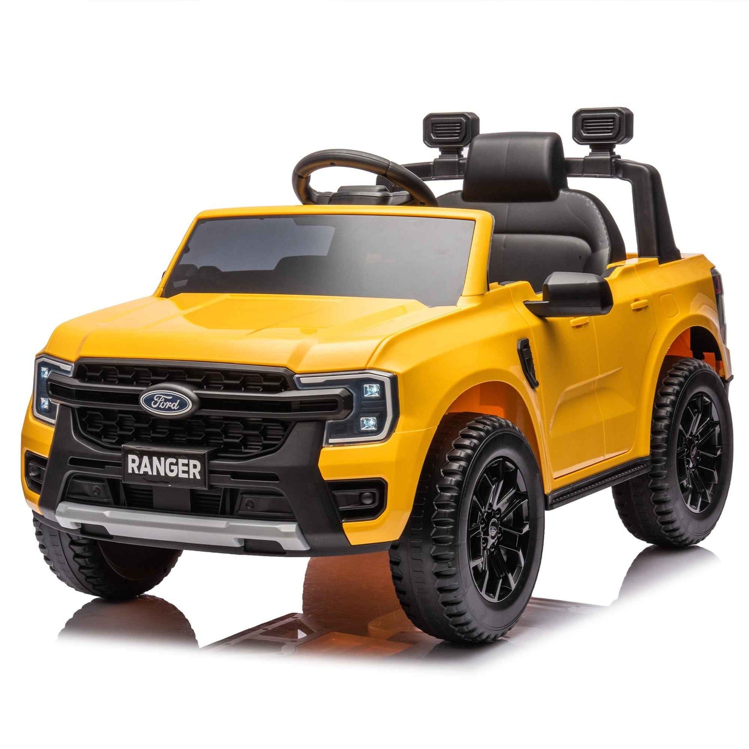 12V Kids Ride On Car W/Parents Remote Control,Licensed Ford Ranger,2WD,Rear wheel suspension,Low Start,Headlight,Horn,MP3,Blueto - NOVA TRENZ