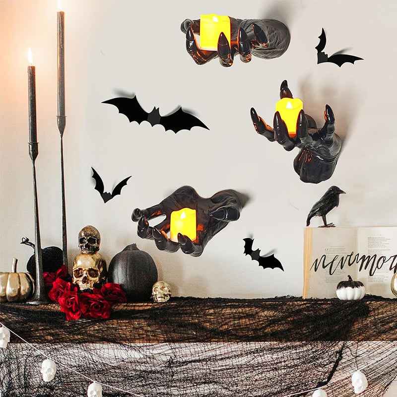 Gothic Bat Wall Decor Set for Spooktacular Halloween Decorating - NOVA TRENZ