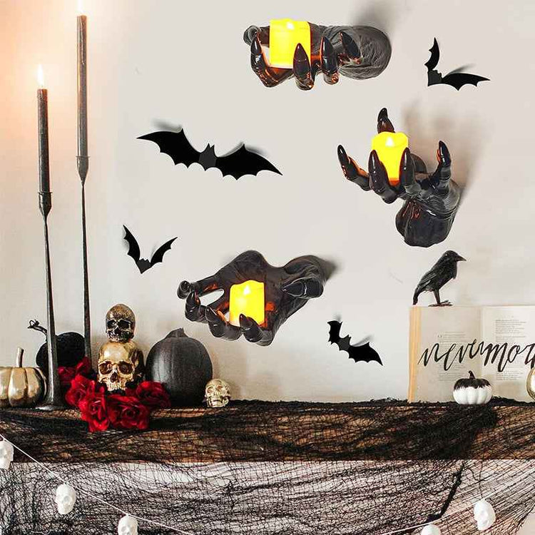 Gothic Bat Wall Decor Set for Spooktacular Halloween Decorating - NOVA TRENZ