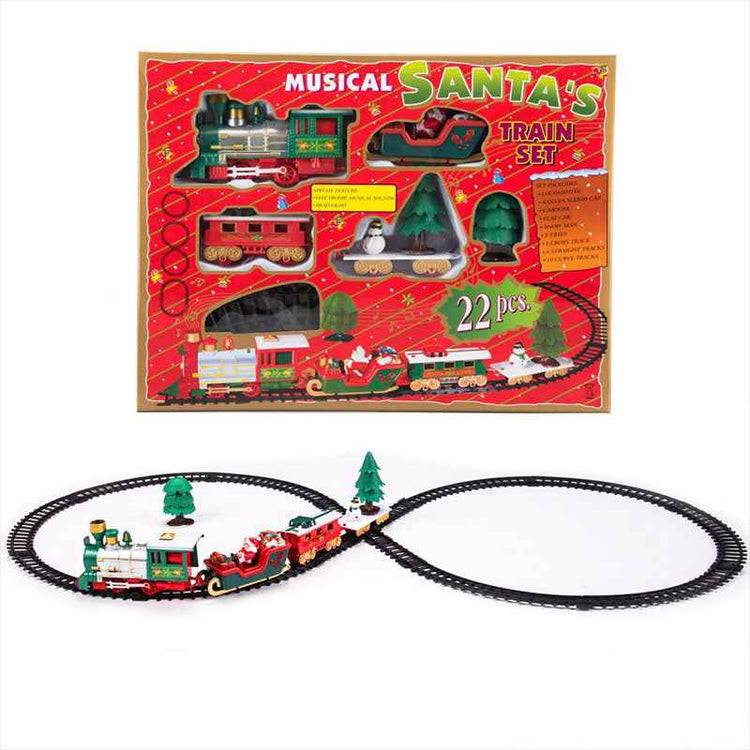 Christmas Train and Tree Set with Music Santa Gift for Kids - NOVA TRENZ