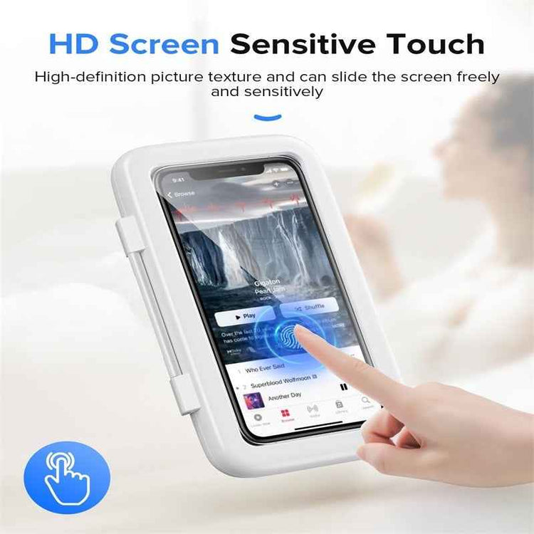 SWaterproof Phone Case for Shower | Handsfree Mobile Holderhower Phone Box Bathroom Waterproof Phone Case Seal Protection Touch Screen Mobile Phone Holder For Kitchen Handsfree Gadget