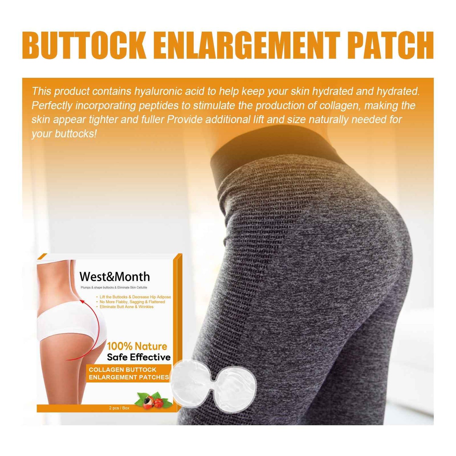 West&Month Collagen Butt Lift And Buttocks Firming Skin, Hip Lift And Peach Butt Lift