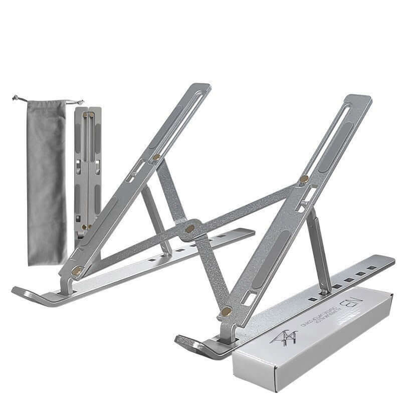 Notebook Stand Foldable Portable Base Cooling Pad High Bracket Aluminum Alloy Desktop Stable Computer Holder - NOVA TRENZ