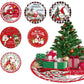 120CM Christmas Tree Skirt - Cartoon Forest Design for Festive Holiday Decoration - NOVA TRENZ