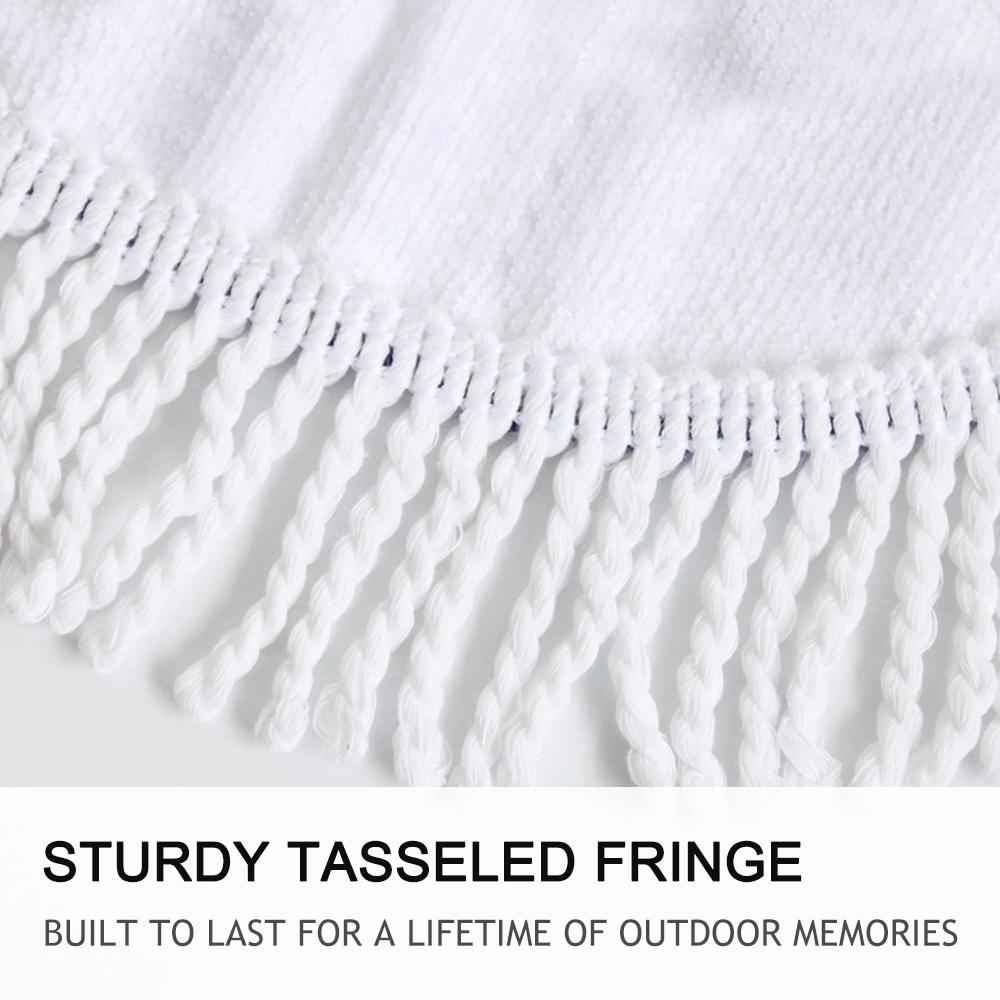 Microfiber Round Beach Towel for Adults – Large 150cm Dolphin Boho Printed Tapestry with Tassels - NOVA TRENZ