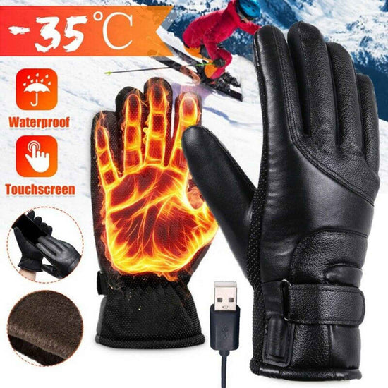 Electric Heated Gloves Waterproof Windproof - Stay Warm!