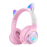 Luminous Cat Ears Cute Space Cabin Head Mounted Bluetooth Earphones Heavy Bass Gaming Wireless Earphones - NOVA TRENZ
