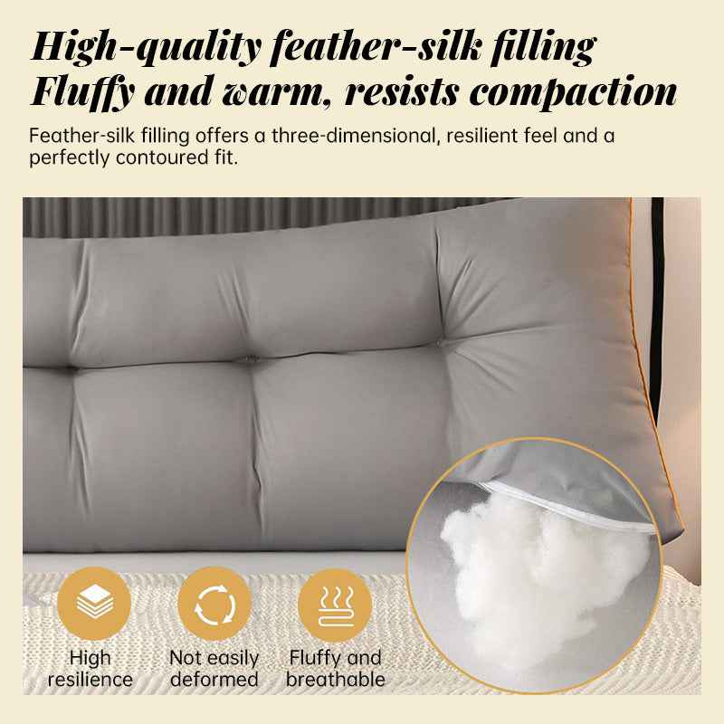 Fluffy Backrest Cushion - Classic Solid Brushed Triangular Bed Cushion for Ultimate Comfort - NOVA TRENZ