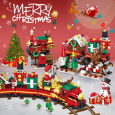 Christmas Countdown Train Toy Set - Building Blocks Countdown Calendar Santa Train for Kids - NOVA TRENZ