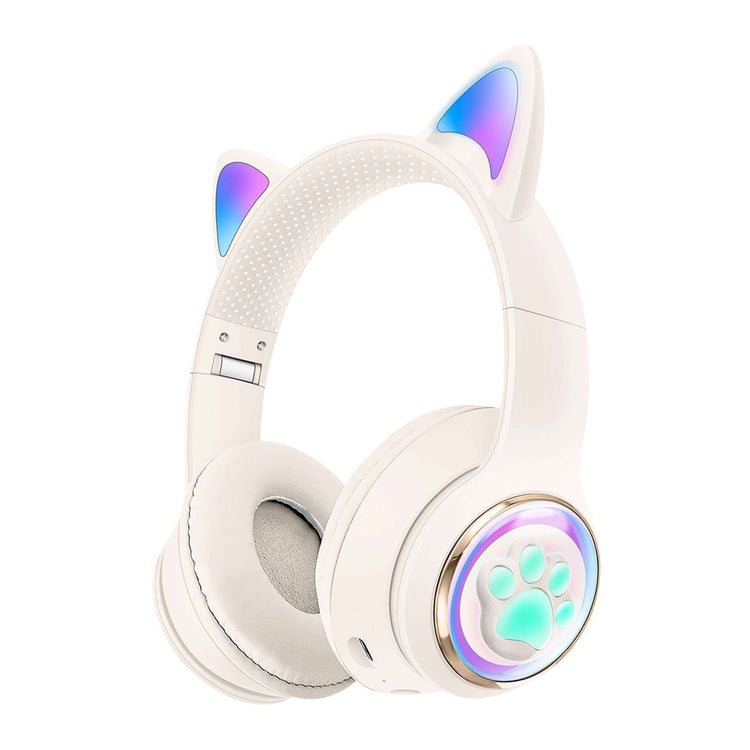 Luminous Cat Ears Cute Space Cabin Head Mounted Bluetooth Earphones Heavy Bass Gaming Wireless Earphones - NOVA TRENZ