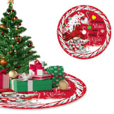 120CM Christmas Tree Skirt - Cartoon Forest Design for Festive Holiday Decoration - NOVA TRENZ