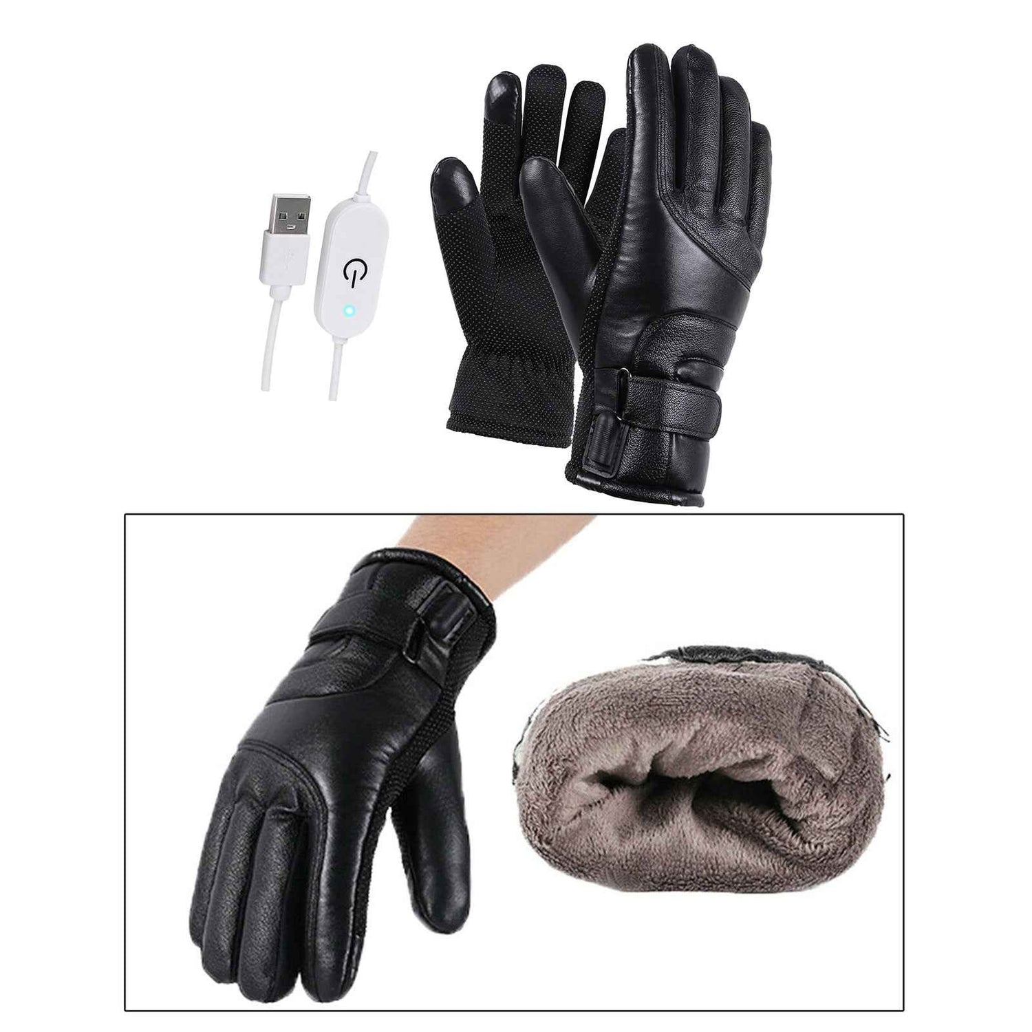 Electric Heated Gloves Waterproof Windproof - Stay Warm!