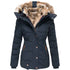 Zipper Hooded Cotton Jacket - Long Sleeved Slim Fit Coat