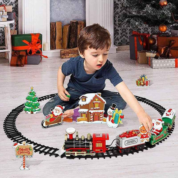 Christmas Train and Tree Set with Music Santa Gift for Kids - NOVA TRENZ