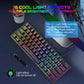 Plug-In Mechanical Keyboard 61 Keys with Blue Shaft – Mini Portable Wired Detachable Keyboard for Esports
