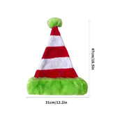 Plush Striped Santa Hat for Family Fun and Holiday Cheer - NOVA TRENZ