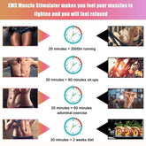 Electric Abdominal Muscle Stimulator - Rechargeable EMS Trainer Belt for Fitness and Muscle Massage