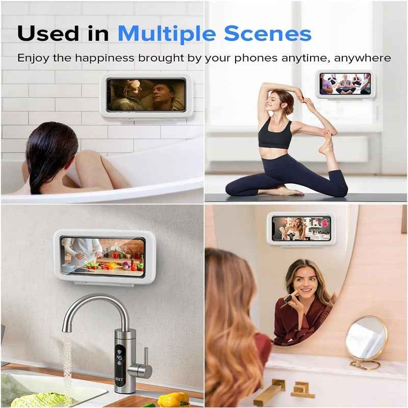 SWaterproof Phone Case for Shower | Handsfree Mobile Holderhower Phone Box Bathroom Waterproof Phone Case Seal Protection Touch Screen Mobile Phone Holder For Kitchen Handsfree Gadget