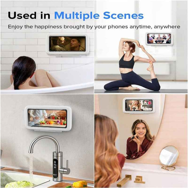 SWaterproof Phone Case for Shower | Handsfree Mobile Holderhower Phone Box Bathroom Waterproof Phone Case Seal Protection Touch Screen Mobile Phone Holder For Kitchen Handsfree Gadget