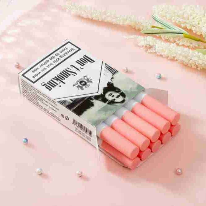 10 PCS Lana Del Rey Lipstick Matte Non Stick Cup Lip Gloss Smoke Pipe Lip Gloss Set Velvet Liquid Lipstick