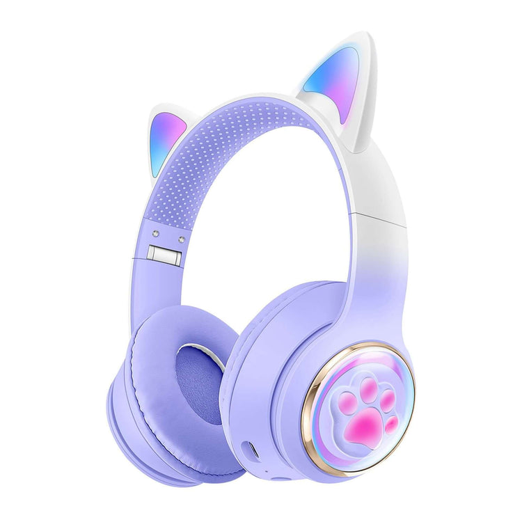 Luminous Cat Ears Cute Space Cabin Head Mounted Bluetooth Earphones Heavy Bass Gaming Wireless Earphones - NOVA TRENZ