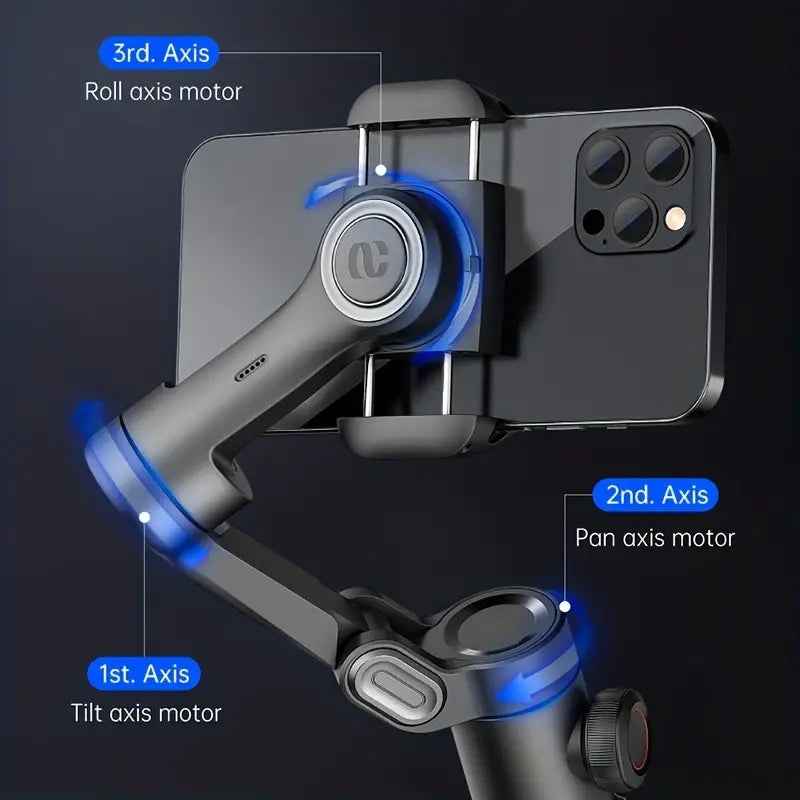 XE 3-Axis Handheld Gimbal Stabilizer for Smooth Smartphone Video Recording and Vlogging