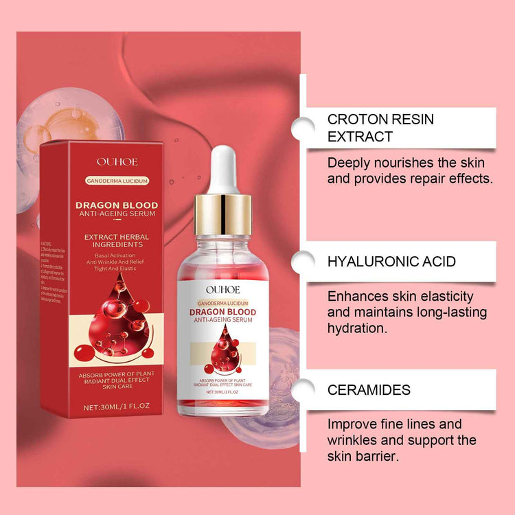 OUHOE Dragon Blood Essence, Facial Skin Contour Radiance Hydrating Moisturizing Essence