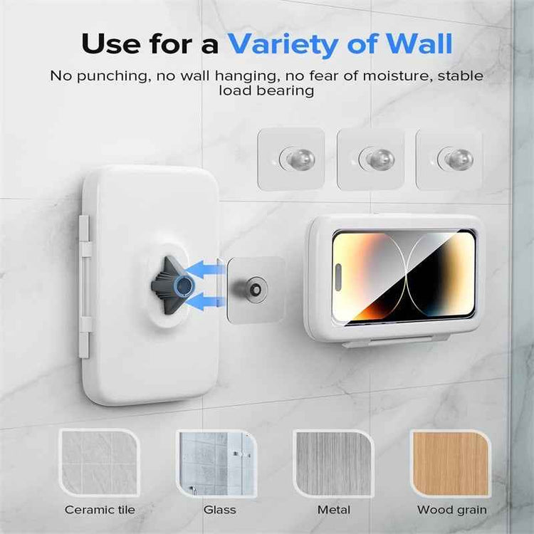 SWaterproof Phone Case for Shower | Handsfree Mobile Holderhower Phone Box Bathroom Waterproof Phone Case Seal Protection Touch Screen Mobile Phone Holder For Kitchen Handsfree Gadget
