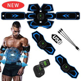 Electric Abdominal Muscle Stimulator - Rechargeable EMS Trainer Belt for Fitness and Muscle Massage