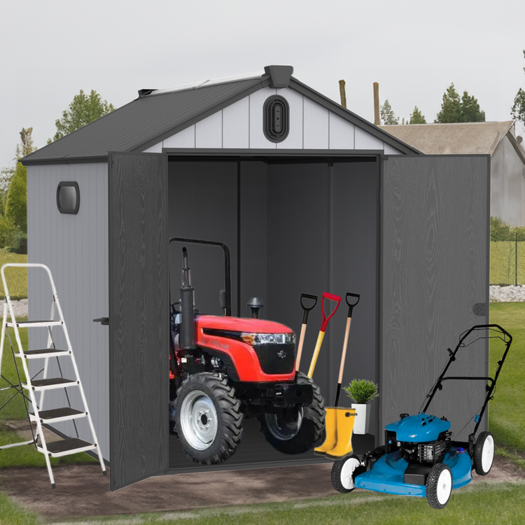 XWT012 Plastic Storage Shed for Garden 6x8ft - Backyard Tool Storage Solution - NOVA TRENZ