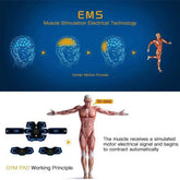 Electric Abdominal Muscle Stimulator - Rechargeable EMS Trainer Belt for Fitness and Muscle Massage