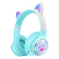 Luminous Cat Ears Cute Space Cabin Head Mounted Bluetooth Earphones Heavy Bass Gaming Wireless Earphones - NOVA TRENZ