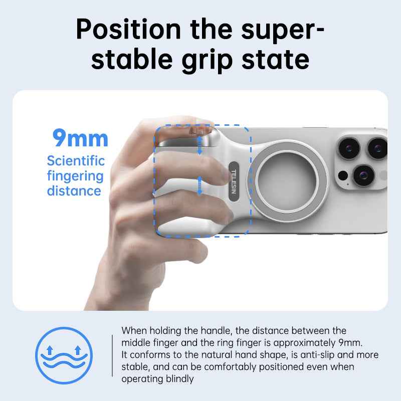 MagSafe Bluetooth Grip Stabilizer for Effortless Photography - NOVA TRENZ