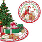 120CM Christmas Tree Skirt - Cartoon Forest Design for Festive Holiday Decoration - NOVA TRENZ