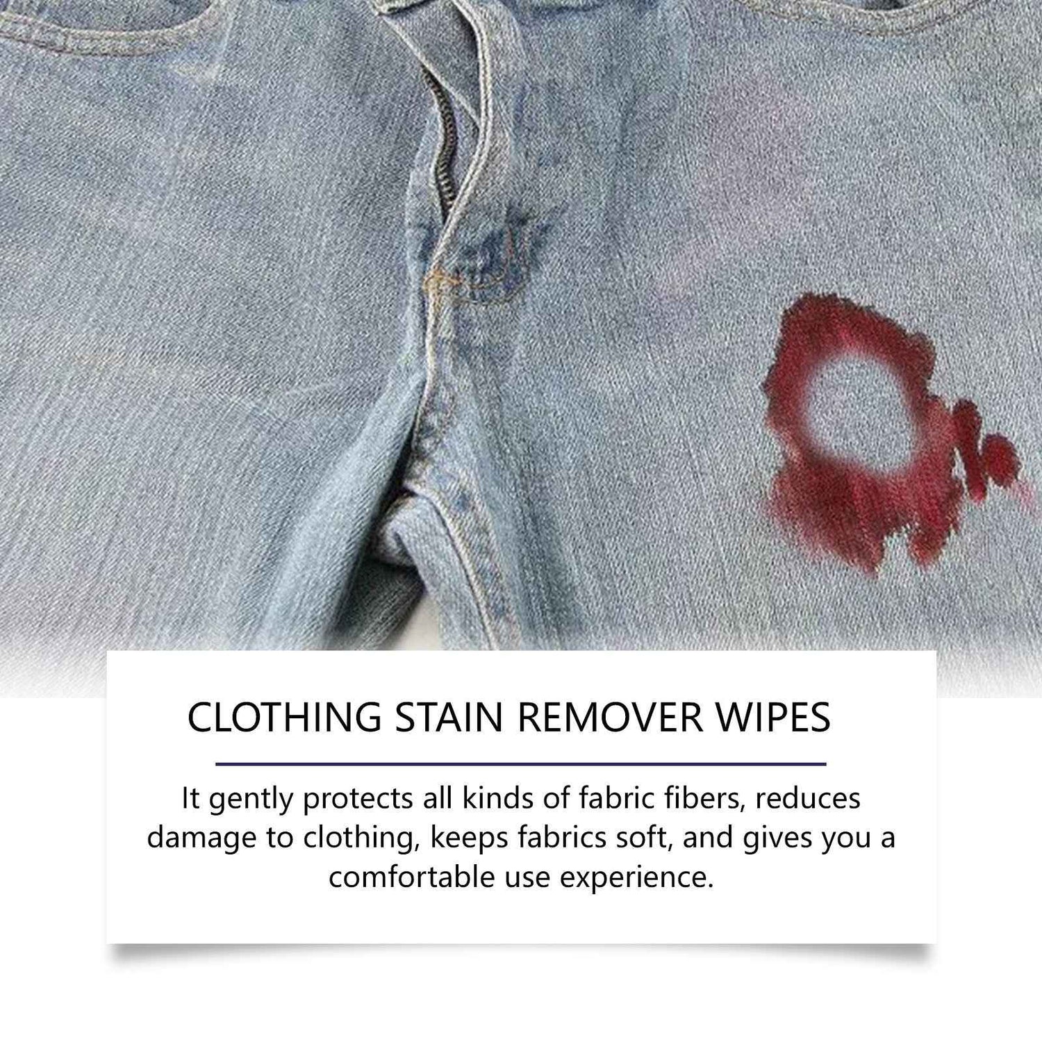 Jakehoe Clothes Stain Remover Wipes Grease Stain Remover Mild Clean Clean White Color Protection Stain Remover