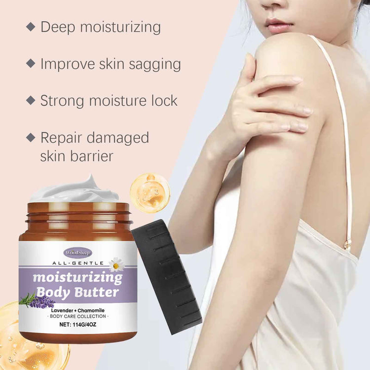 WoodSleep Lavender And Chamomile Body Butter Moisturizer Deeply Hydrates And Moisturizes All Over The Skin
