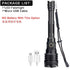XHP160 16-Core Powerful Tactical Flashlight USB Rechargeable Zoom Lamp LED Hunting Torch