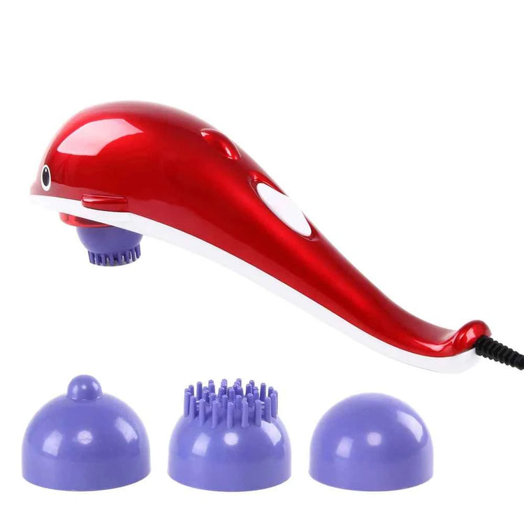 KLASVSA Electric Dolphin Shiatsu Massager for Full Body Pain Relief - Hammer Shoulder and Lumbar Acupressure Vibrator - NOVA TRENZ