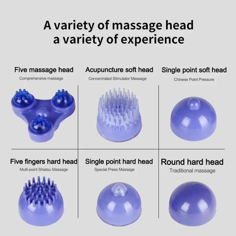 KLASVSA Electric Dolphin Shiatsu Massager for Full Body Pain Relief - Hammer Shoulder and Lumbar Acupressure Vibrator - NOVA TRENZ