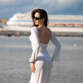 Backless Hooded Dress - Trendy See Through Fashion for Women - NOVA TRENZ