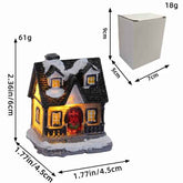 Christmas Illuminated House Ornaments - Colorful Resin Cabins Tabletop Decorations - NOVA TRENZ