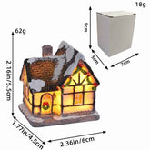 Christmas Illuminated House Ornaments - Colorful Resin Cabins Tabletop Decorations - NOVA TRENZ