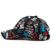 Fashion Graffiti Baseball Cap Adjustable Snapback Hat for Men and Women - Hip Hop Visor Spring Cotton Cap - NOVA TRENZ