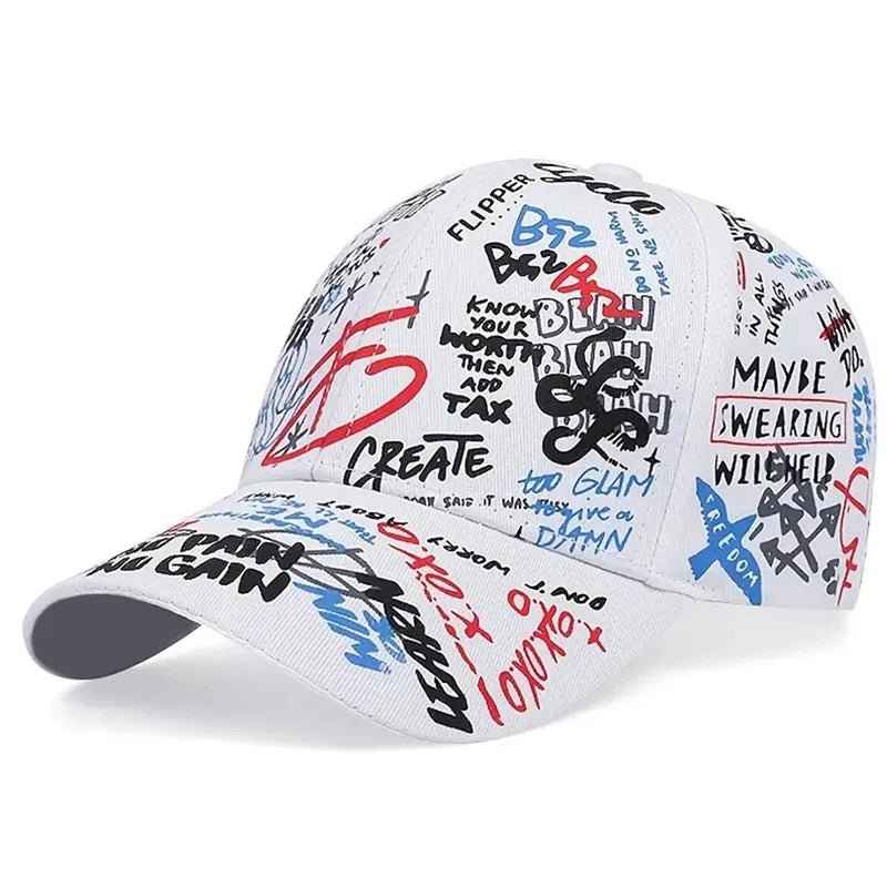 Fashion Graffiti Baseball Cap Adjustable Snapback Hat for Men and Women - Hip Hop Visor Spring Cotton Cap - NOVA TRENZ